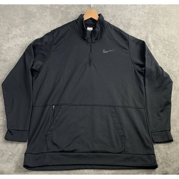 Nike Stride Pullover Men 2XL Tall Black 1/4 Zip Sweatshirt CU6217-010 Therma-Fit - Picture 1 of 9